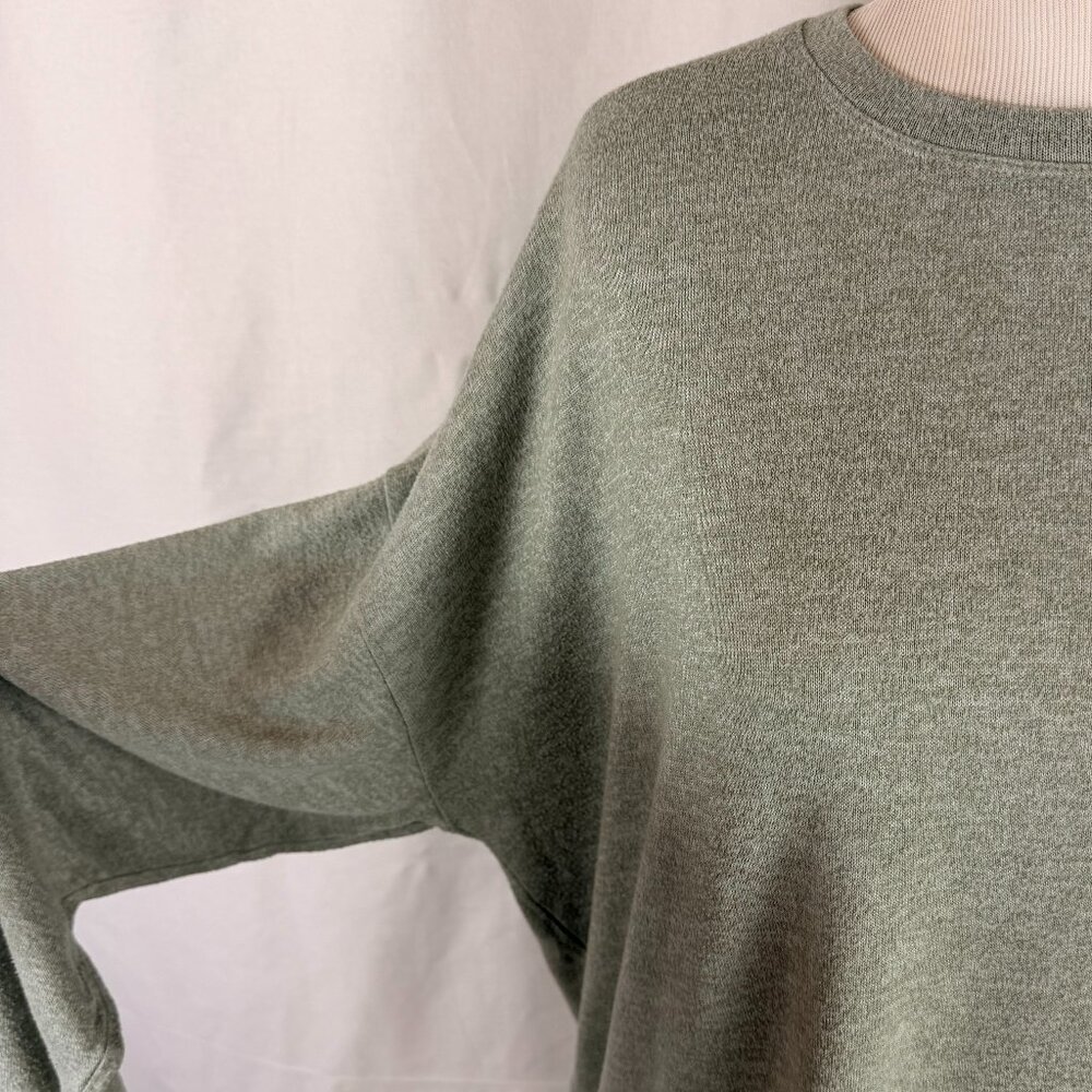 Athleta Women's Long Sleeve Oversized Top | Heather Light Green | Medium - Picture 2 of 9
